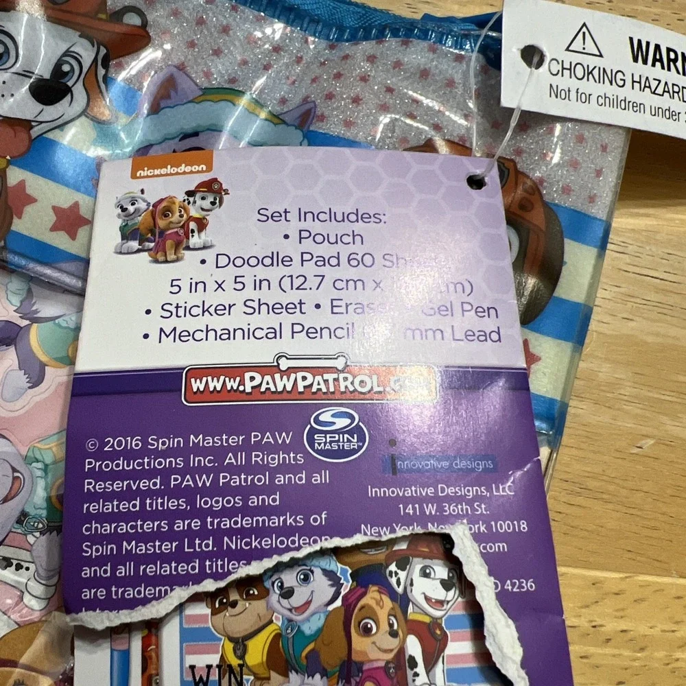 Paw Patrol Doodle Pad Stationary Set New